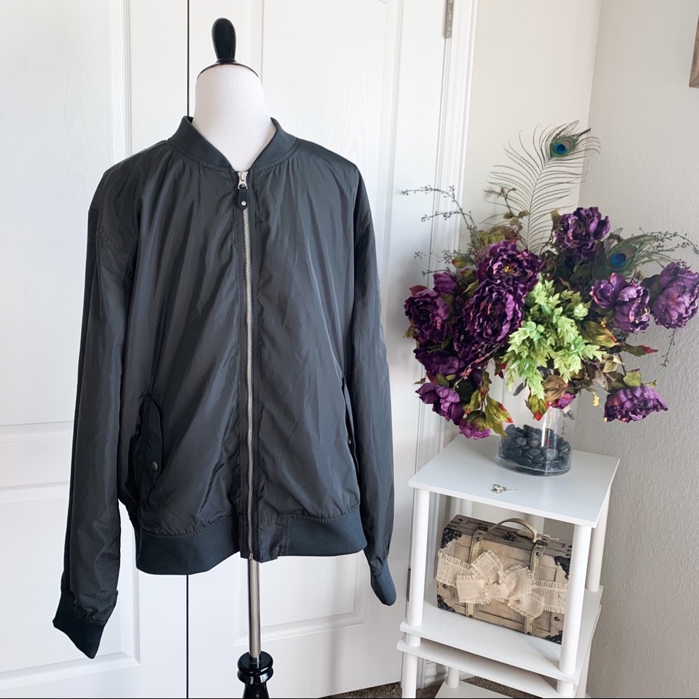 Men’s Goodfellow Matte Bomber Jacket In Gray - Picture 2 of 8